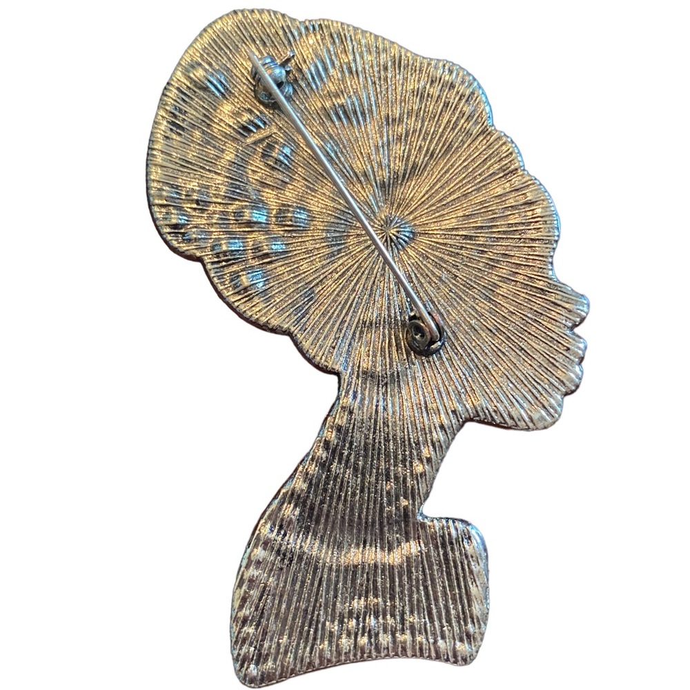 Colorful Rhinestone Woman Pin - Picture 4 of 5